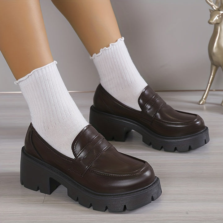 Women's Chunky Platform Penny Loafers 2