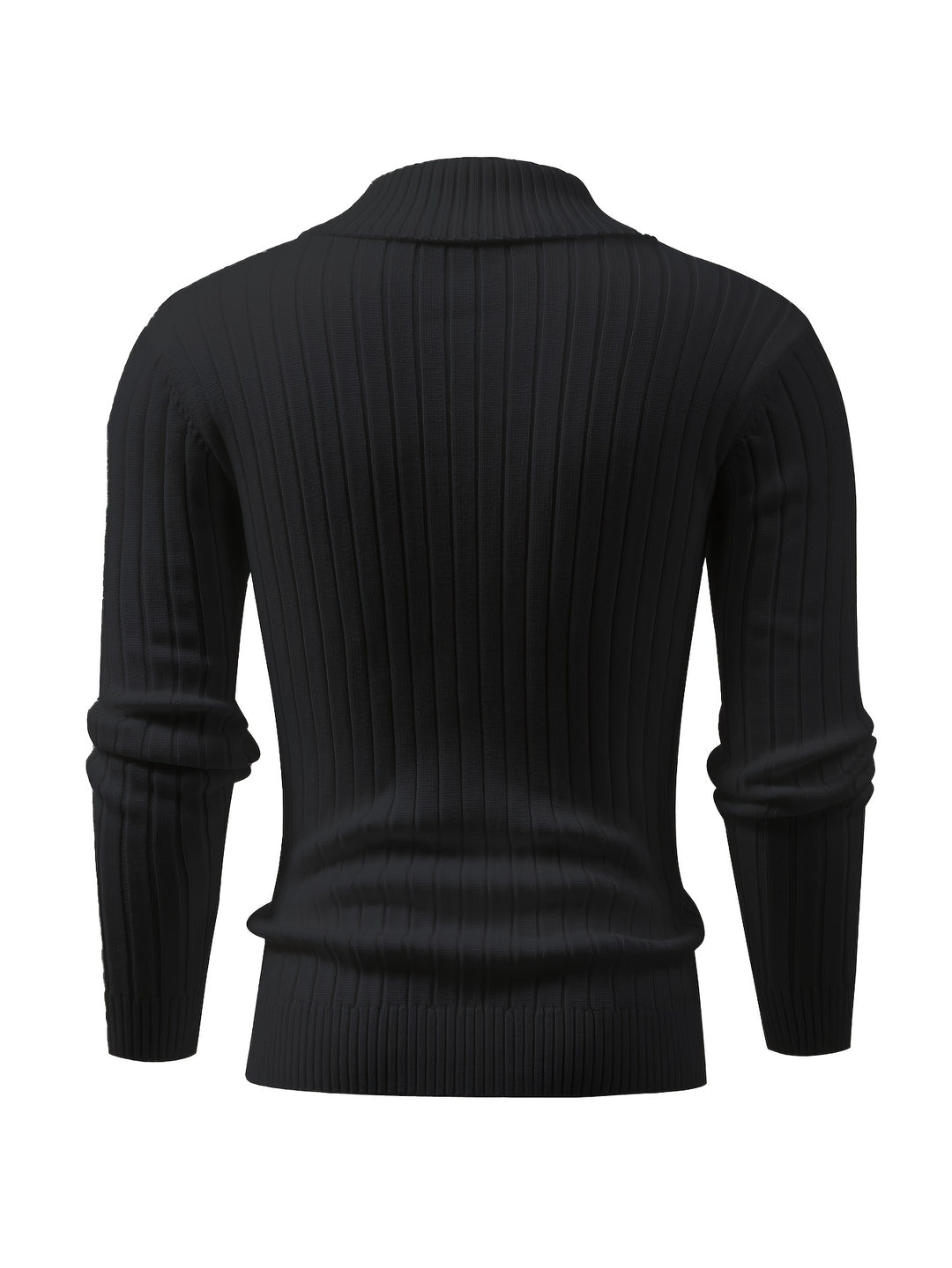 Men's Shawl Collar Ribbed Knit Aran Jumper 9