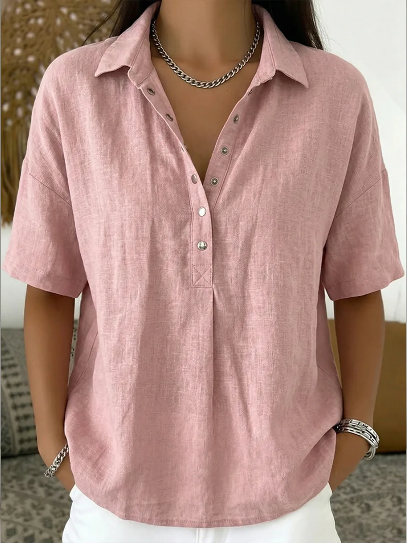 Quinley | Breathable Casual Button-Up Shirt with Classic Collar