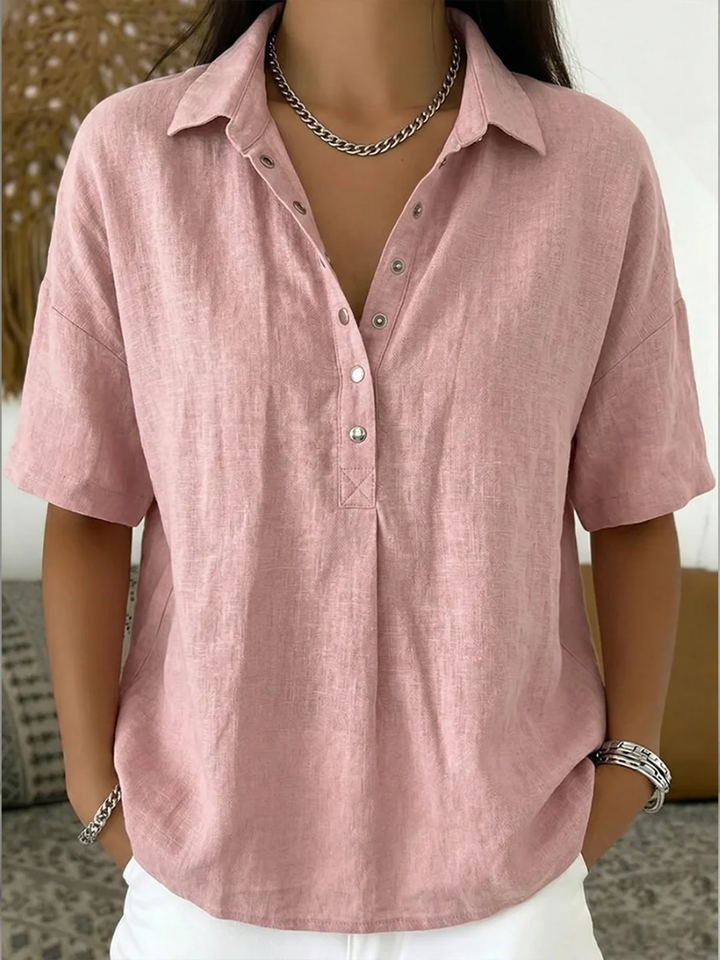 Quinley | Breathable Casual Button-Up Shirt with Classic Collar