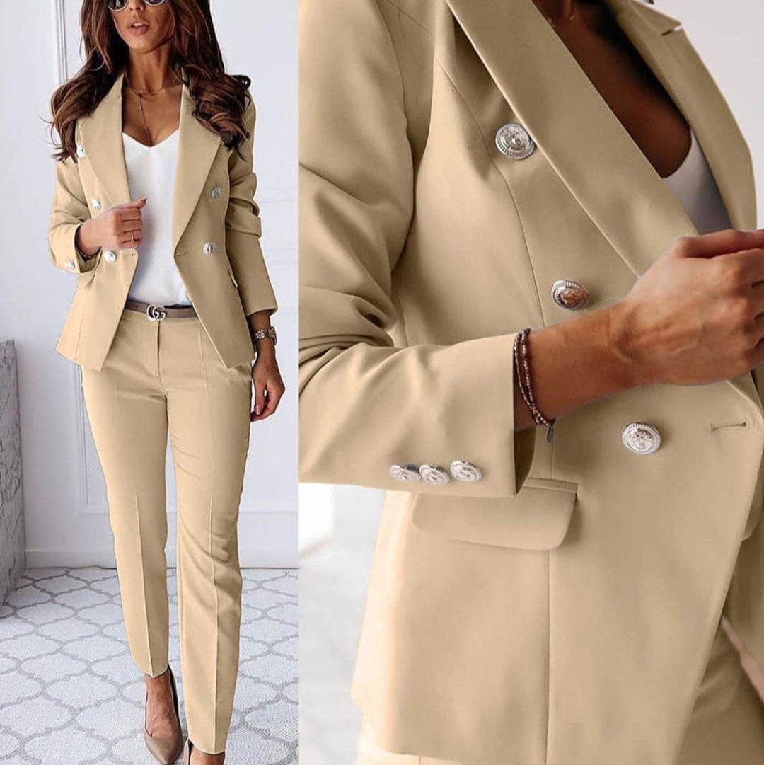 Mia | Women's Comfortable Double-Breasted Two-Piece Set