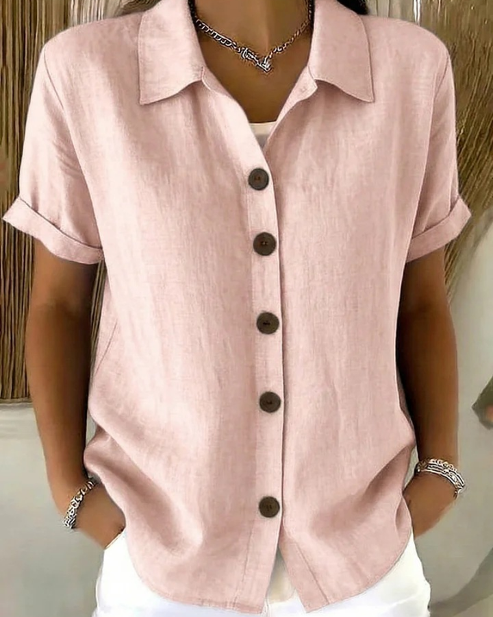 Tansy | Classic Collared Button-Front Blouse