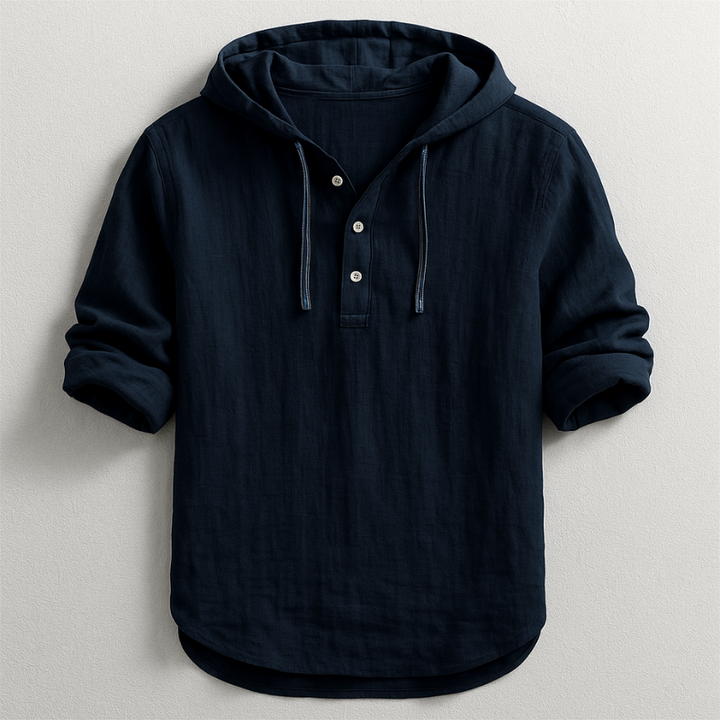 Grattan | Men's Breathable Hooded Shirt with Drawstring Neckline