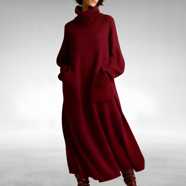 Aisling | Women's Cozy Winter Turtleneck Dress