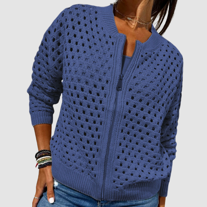 Women's Zip Front Knit Cardigan