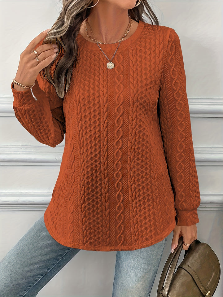 Women's Plus Size Cable Knit Aran Jumper 2