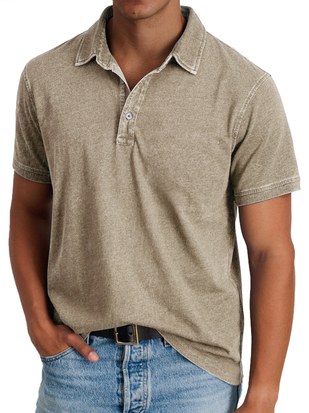 Spencer | Men's Classic Polo Shirt with Button Placket