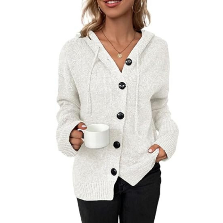 Women's Hooded Button Up Knit Cardigan 11