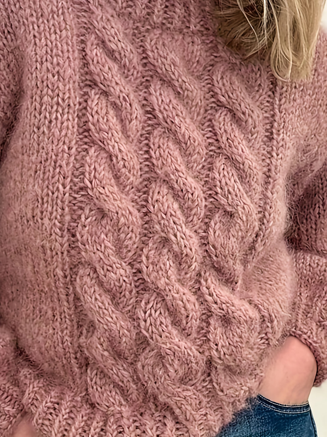 Women's Chunky Cable Knit Aran Jumper 6