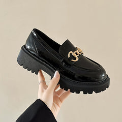 Grania | Women's Chunky Platform Chain Loafers