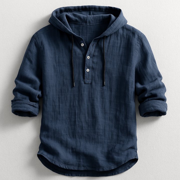 Grattan | Men's Breathable Hooded Shirt with Drawstring Neckline