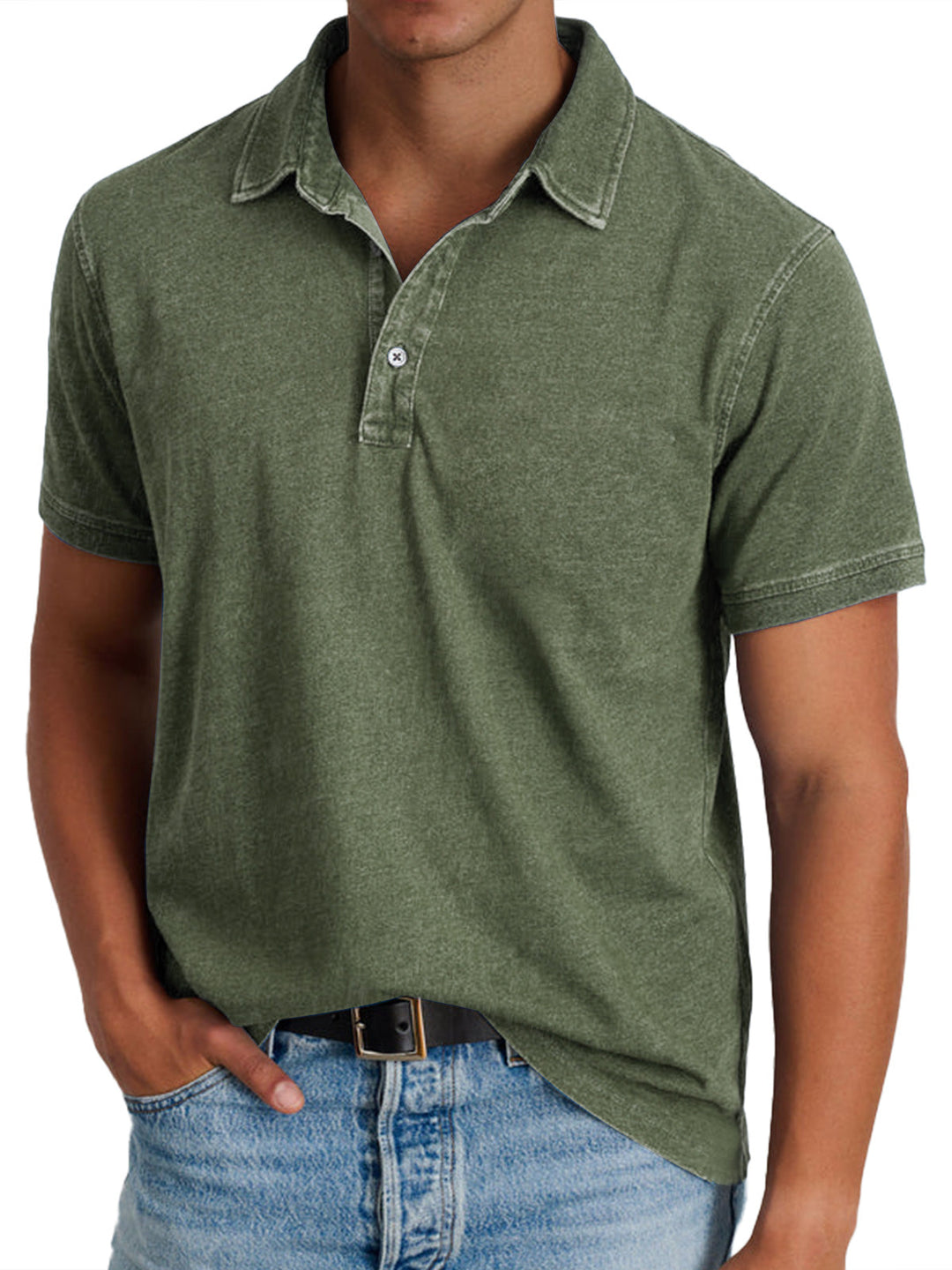Spencer | Men's Classic Polo Shirt with Button Placket
