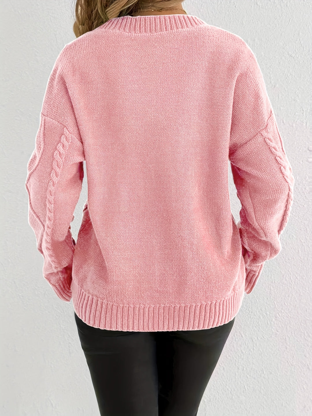 Women's Chunky Cable Knit Aran Cardigan 8
