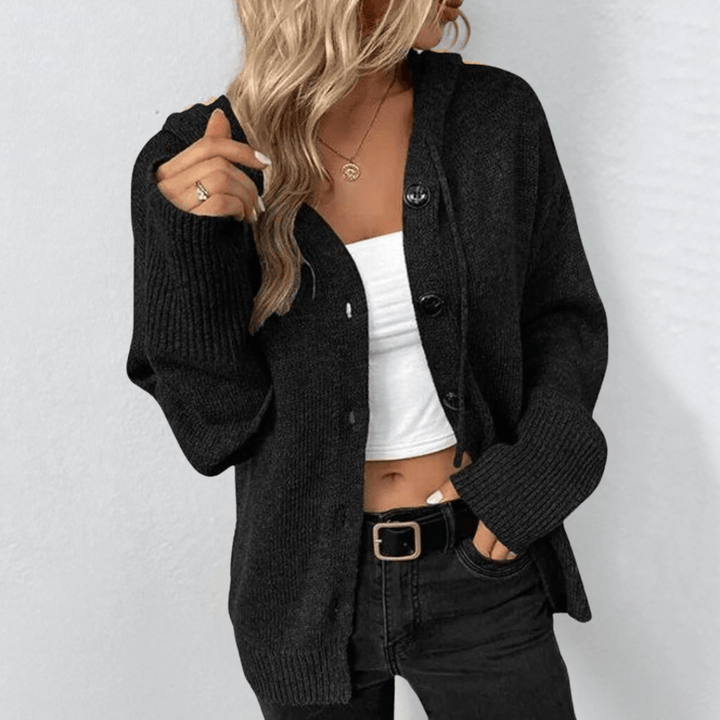 Women's Hooded Button Up Knit Cardigan 6