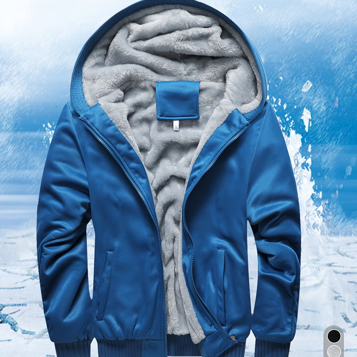 Men's Sherpa Lined Zip Up Hoodie Jacket 12