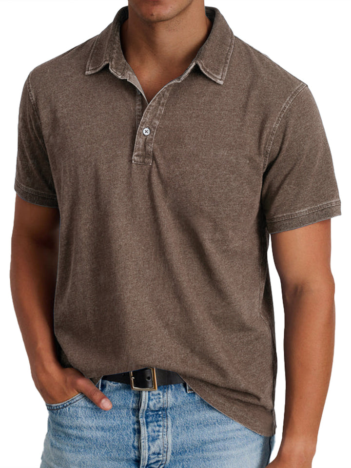 Spencer | Men's Classic Polo Shirt with Button Placket