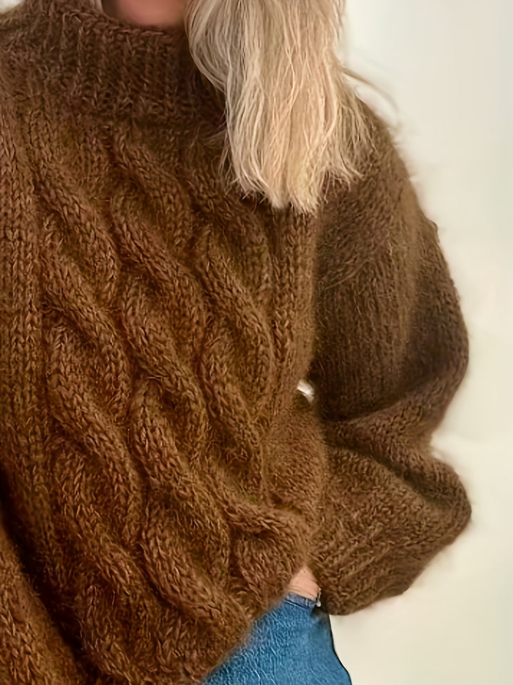 Women's Chunky Cable Knit Aran Jumper 9