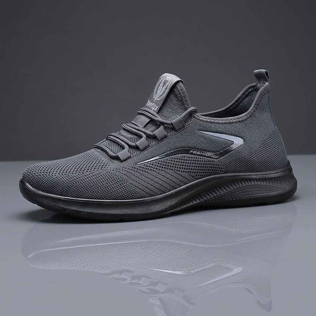 Men's Breathable Knit Lace Up Running Trainers 10