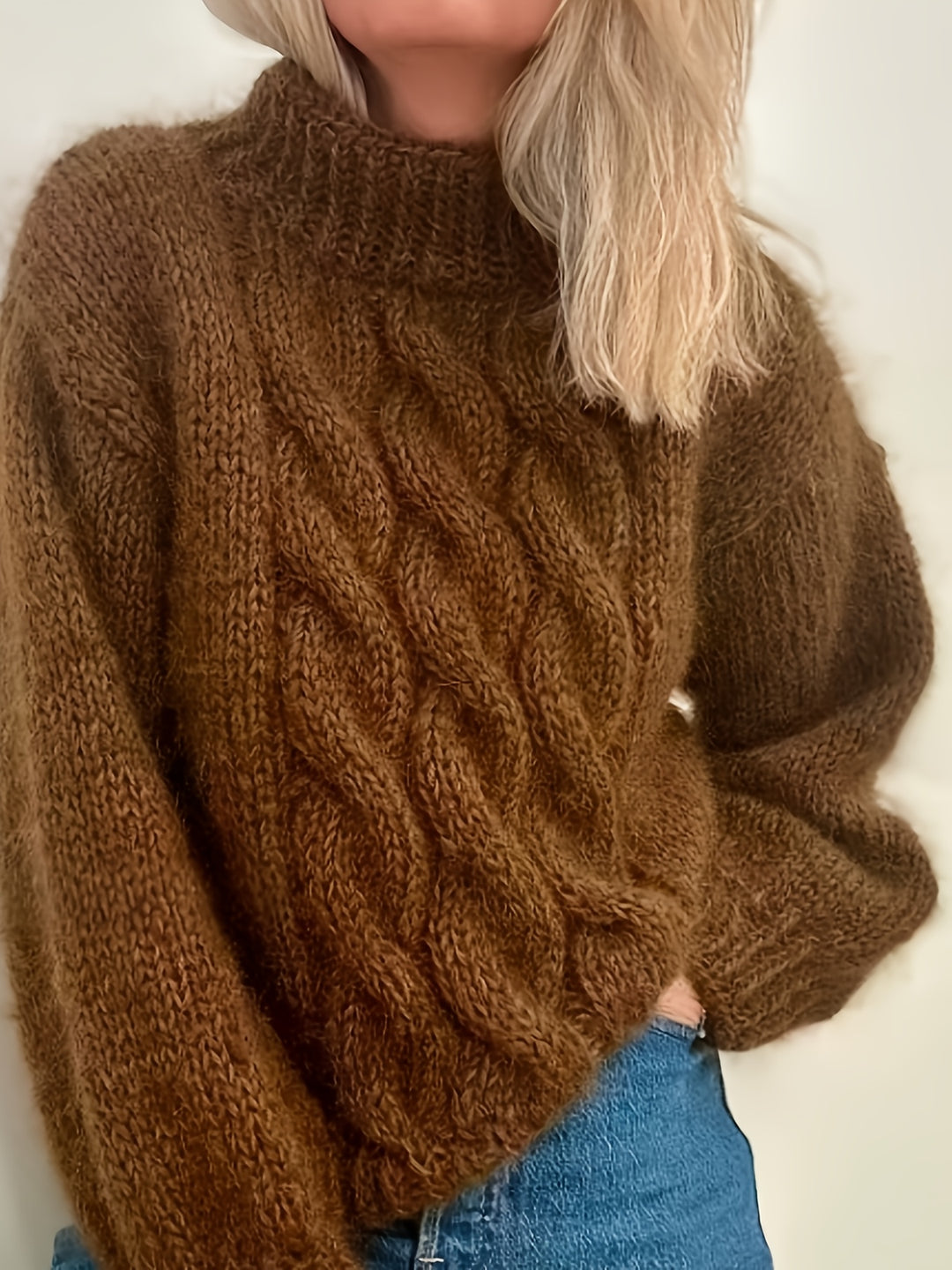 Women's Chunky Cable Knit Aran Jumper 2