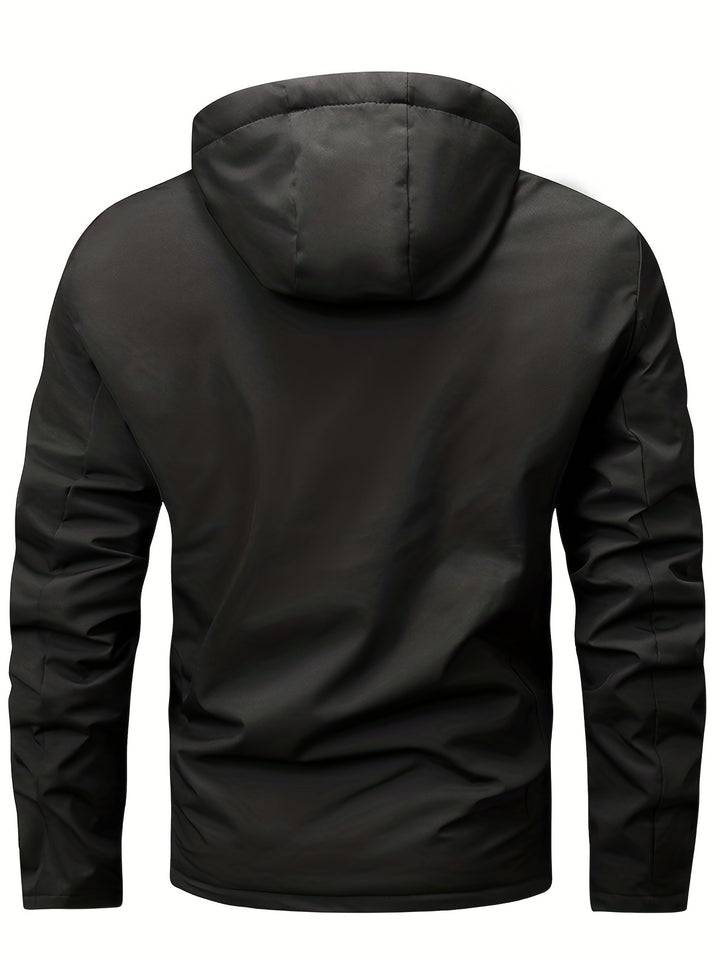 Men's Fleece Lined Hooded Windproof Jacket 8