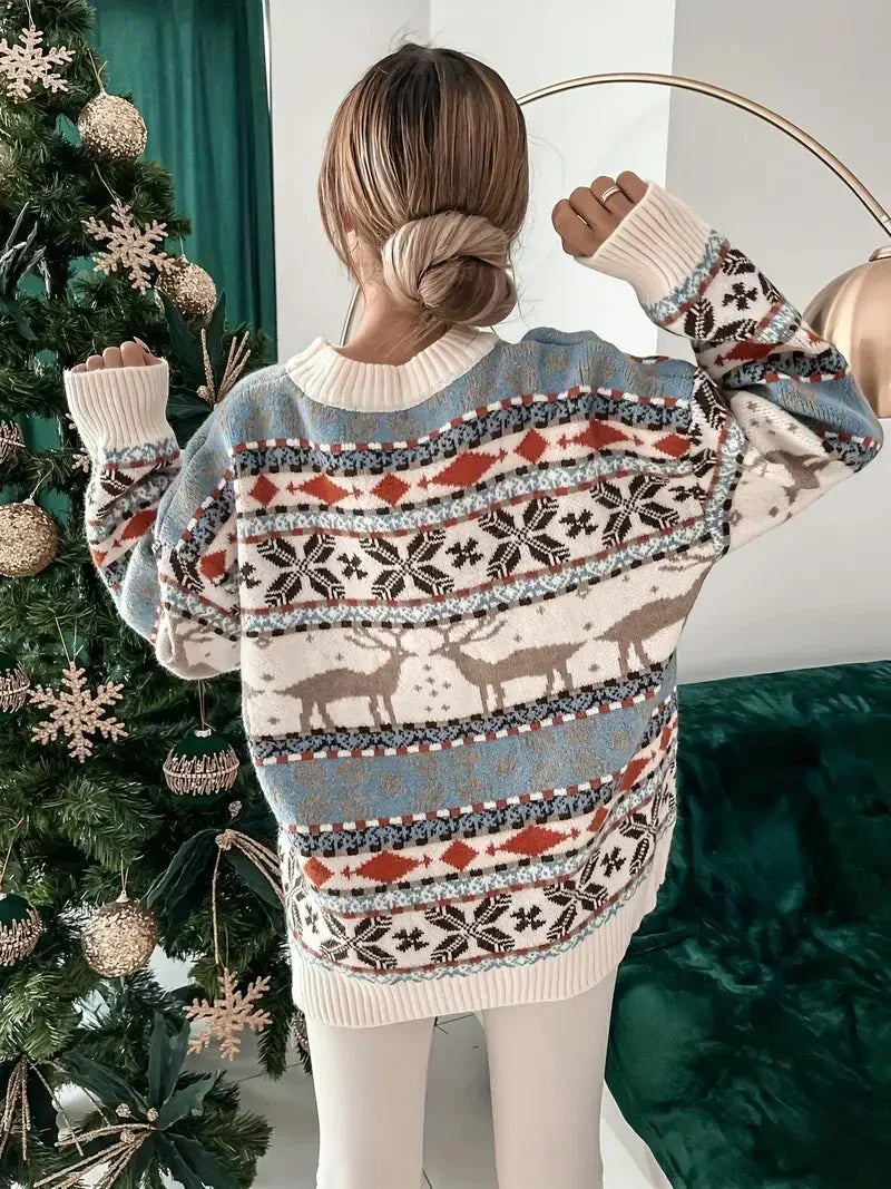 Women's Fair Isle Christmas Jumper - Multicolour
