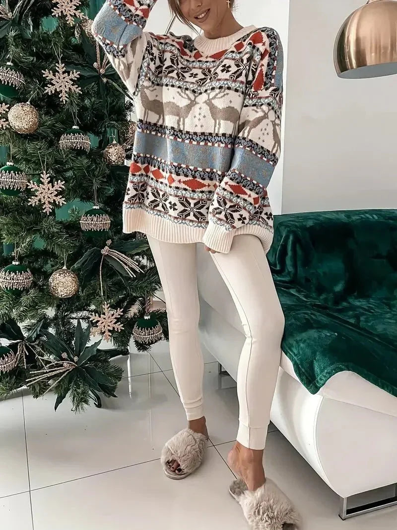 Women's Fair Isle Christmas Jumper - Multicolour