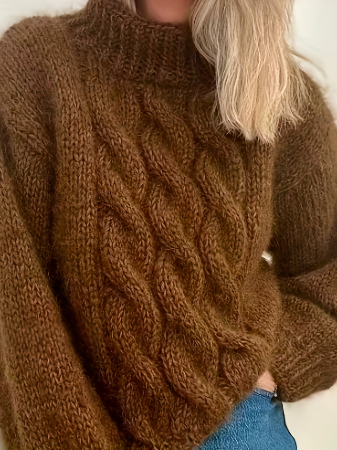 Women's Chunky Cable Knit Aran Jumper 3