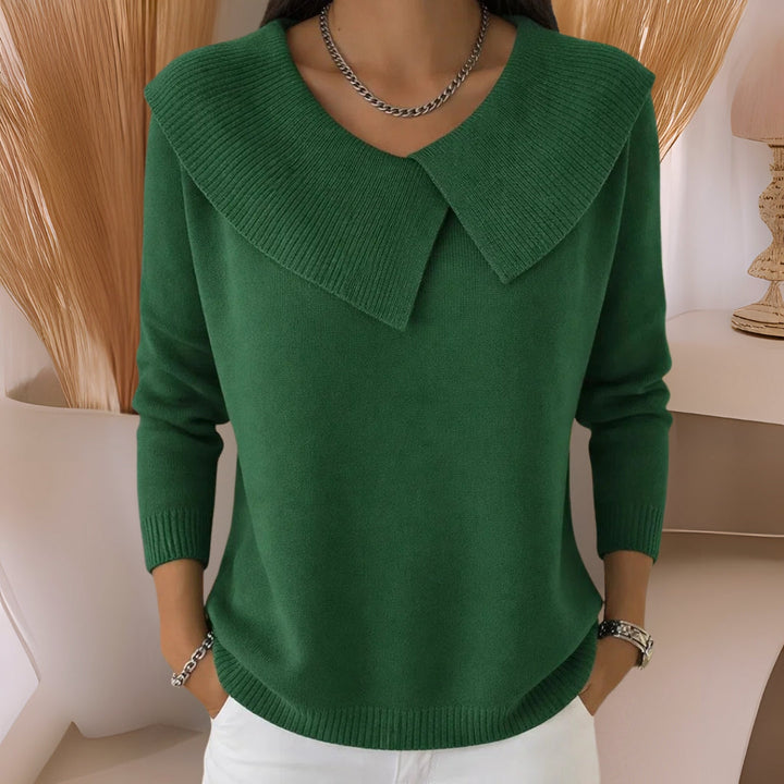 Meryl | Cosy Collared Jumper with Pleat Detail