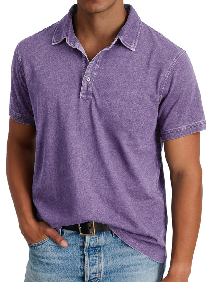 Spencer | Men's Classic Polo Shirt with Button Placket