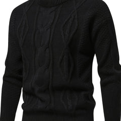 Finnian | Men's Crew Neck Honeycomb Cable Aran Jumper