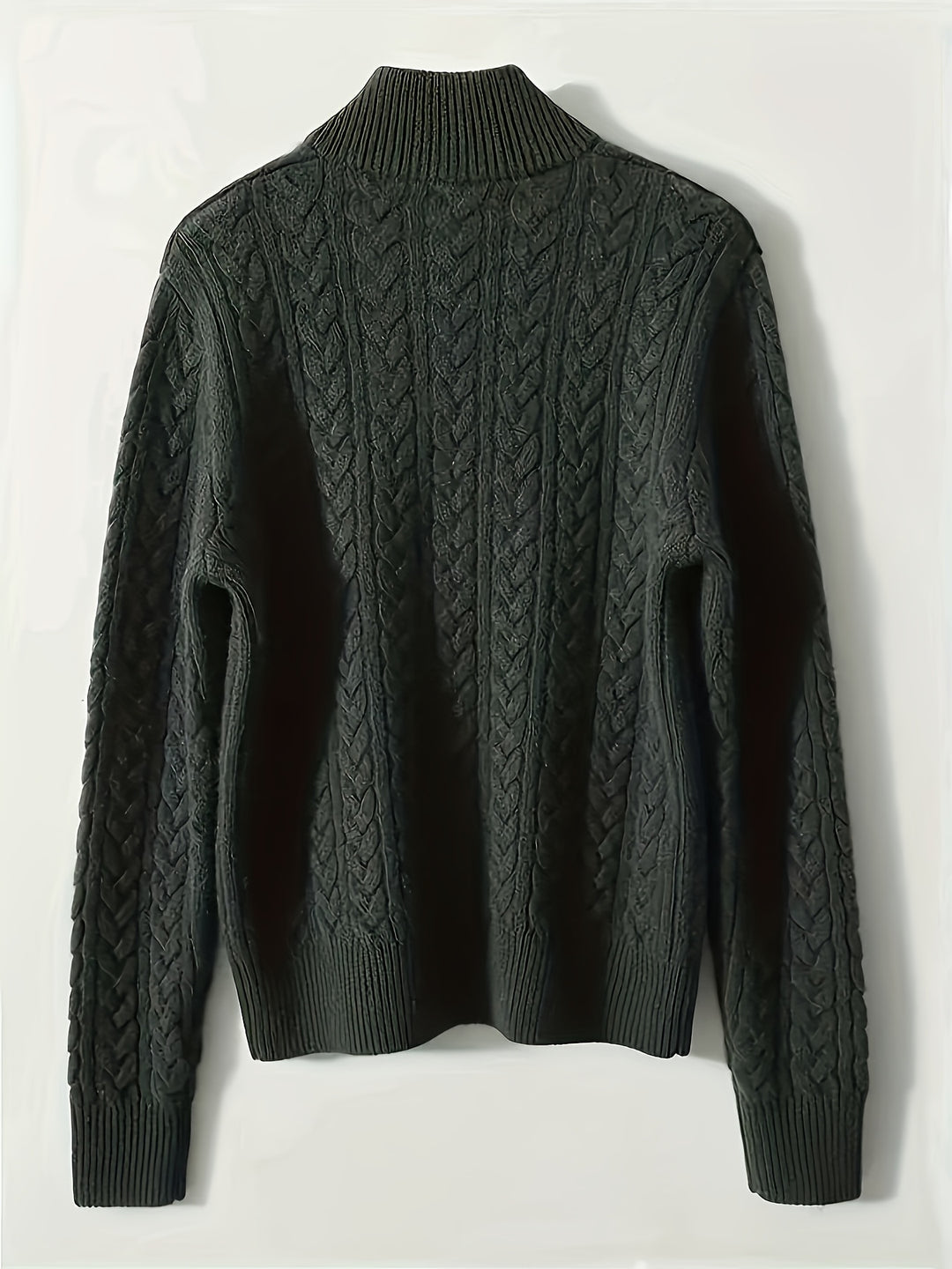 Women's Cable Knit Collared Aran Jumper 4