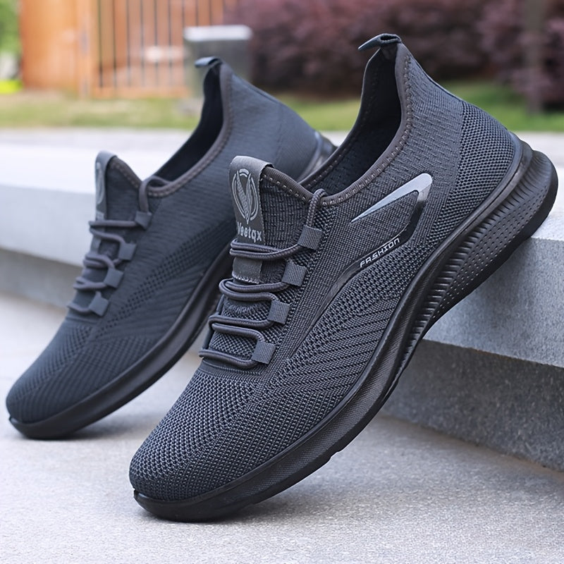 Men's Breathable Knit Lace Up Running Trainers 12
