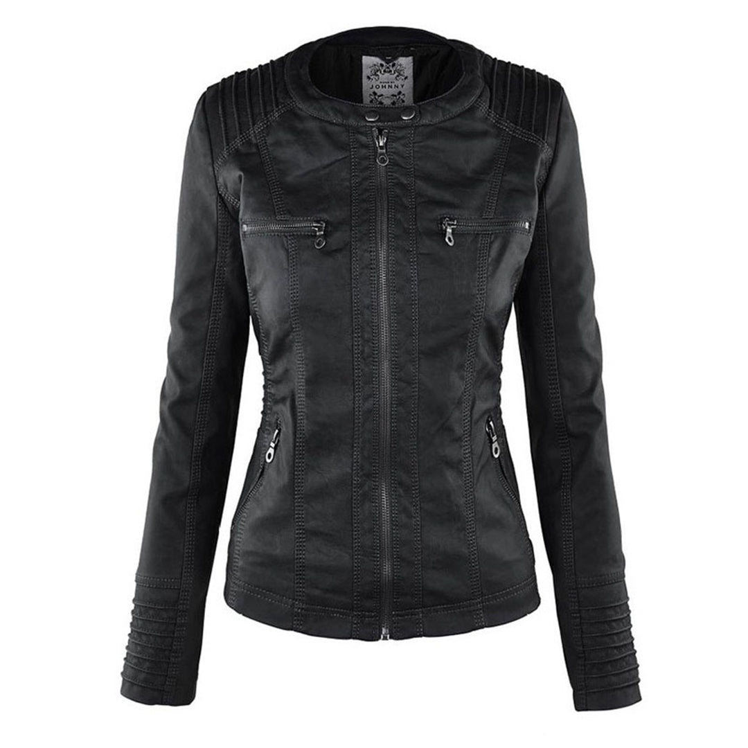 Niamh | Women's Waterproof Hooded Leather Jacket