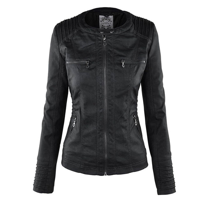 Niamh | Women's Waterproof Hooded Leather Jacket