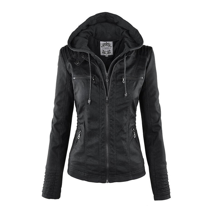 Niamh | Women's Waterproof Hooded Leather Jacket