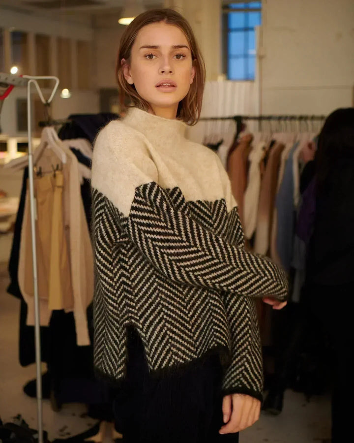 Molly | Women's Soft Herringbone Knit Sweater