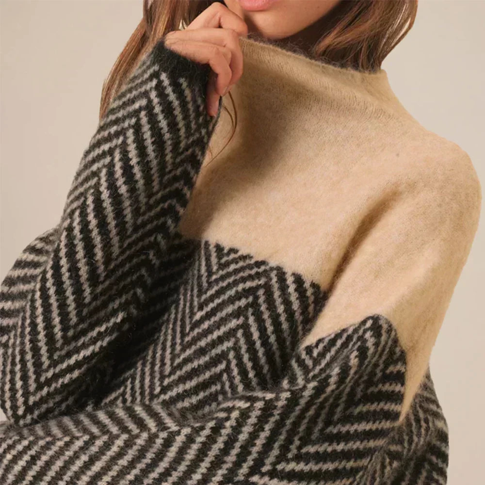 Molly | Women's Soft Herringbone Knit Sweater