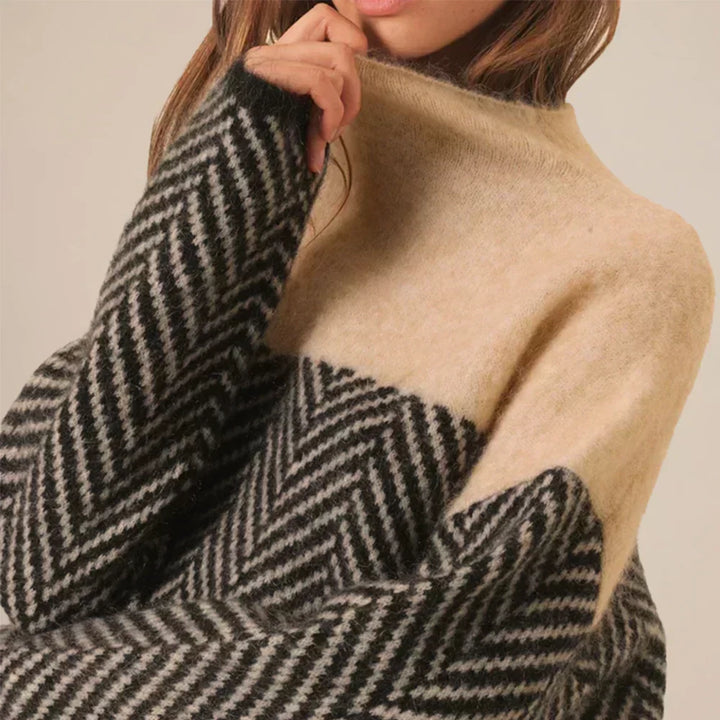 Molly | Women's Soft Herringbone Knit Sweater