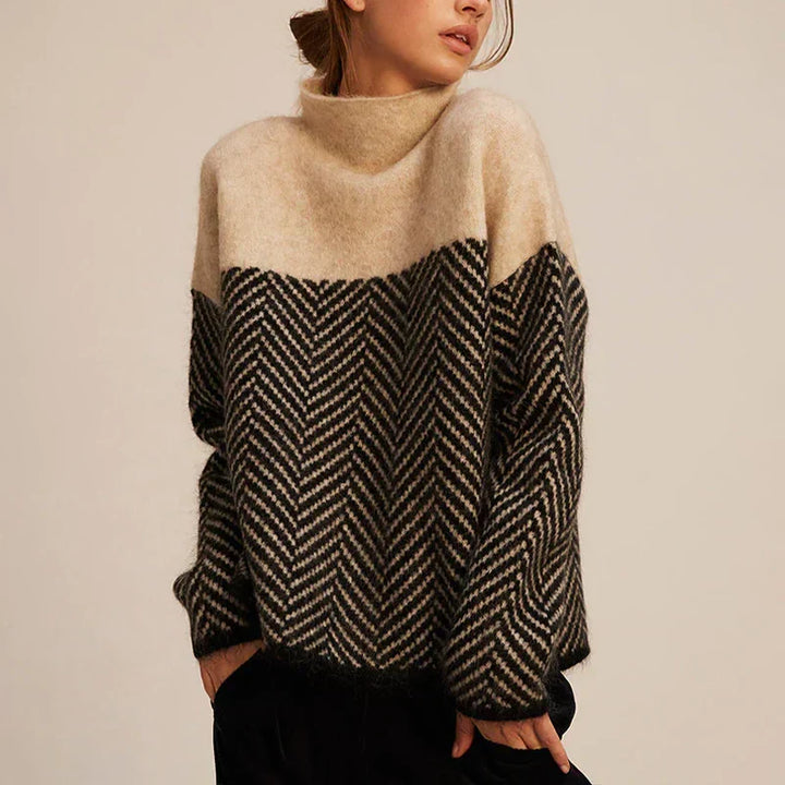 Molly | Women's Soft Herringbone Knit Sweater