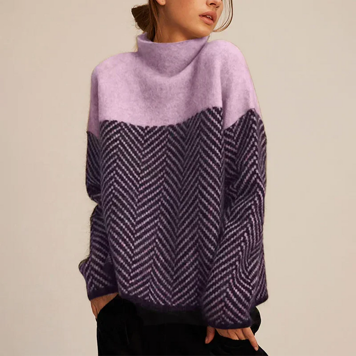 Molly | Women's Soft Herringbone Knit Sweater