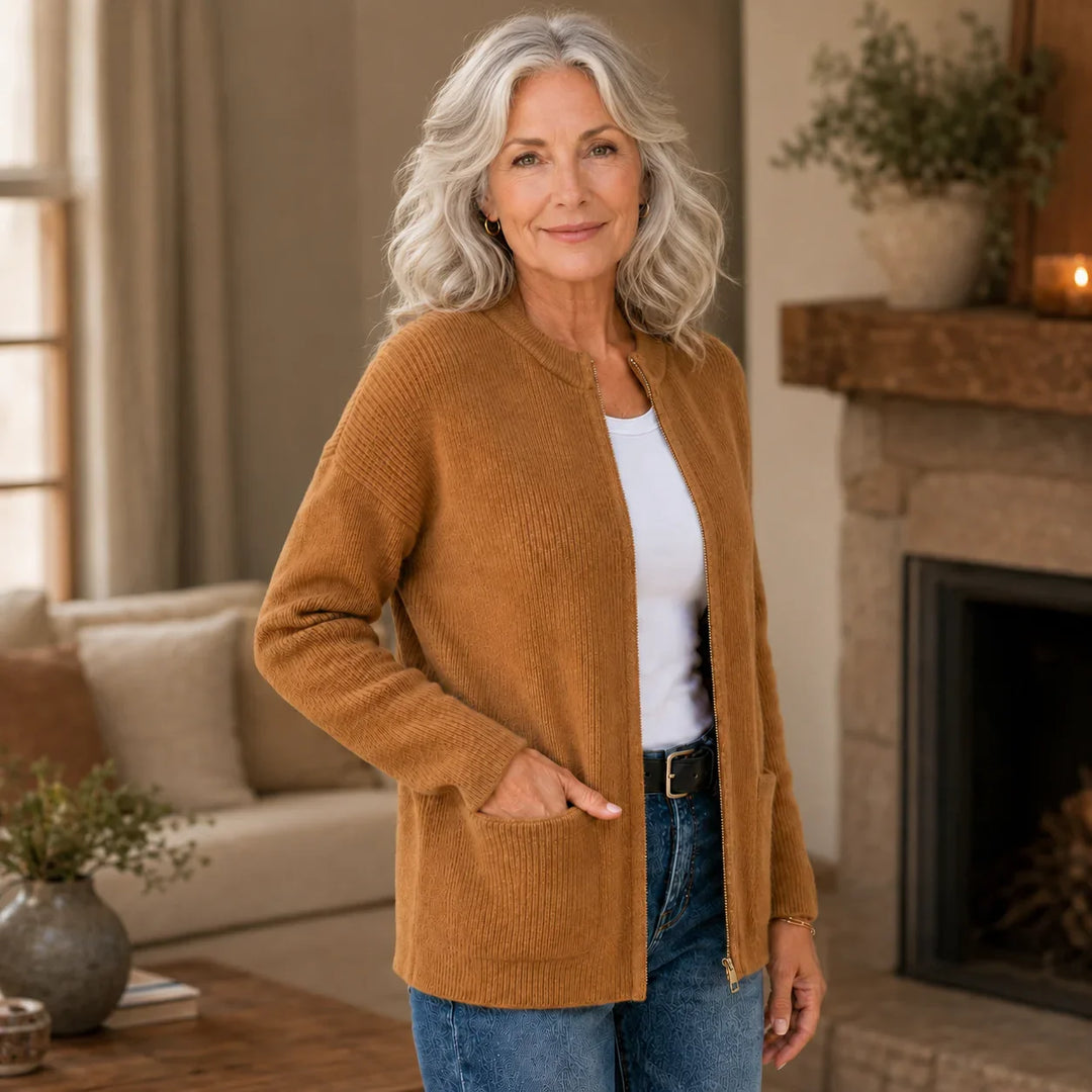 Roisin | Women's Soft Ribbed Knit Cardigan