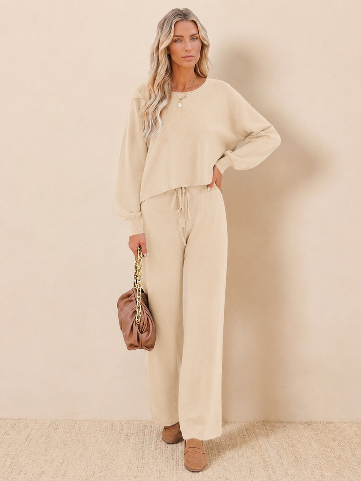 Women's Cropped Sweatshirt Wide Leg Co Ord Set 15