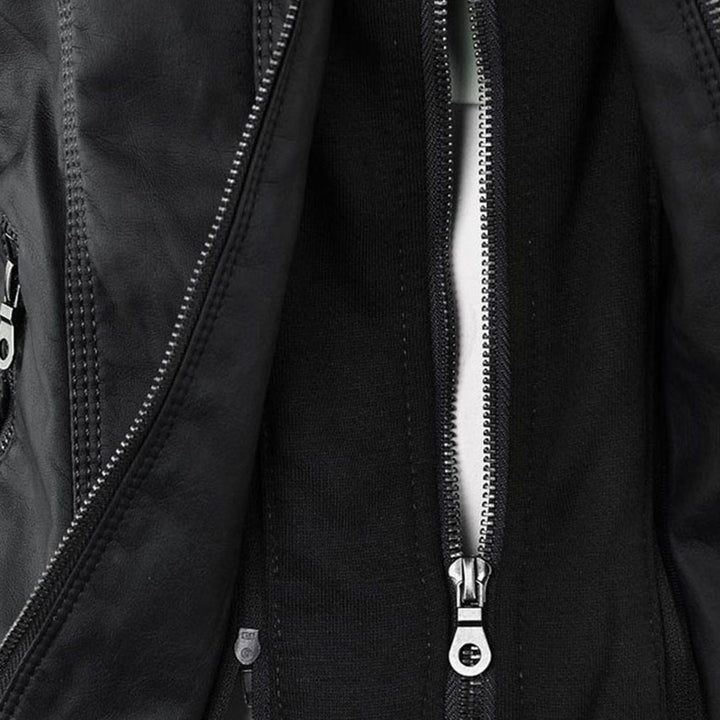 Niamh | Women's Waterproof Hooded Leather Jacket