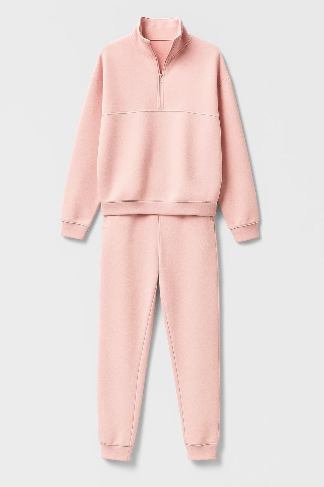 Women's Cotton Half Zip Jogger Tracksuit Set 4