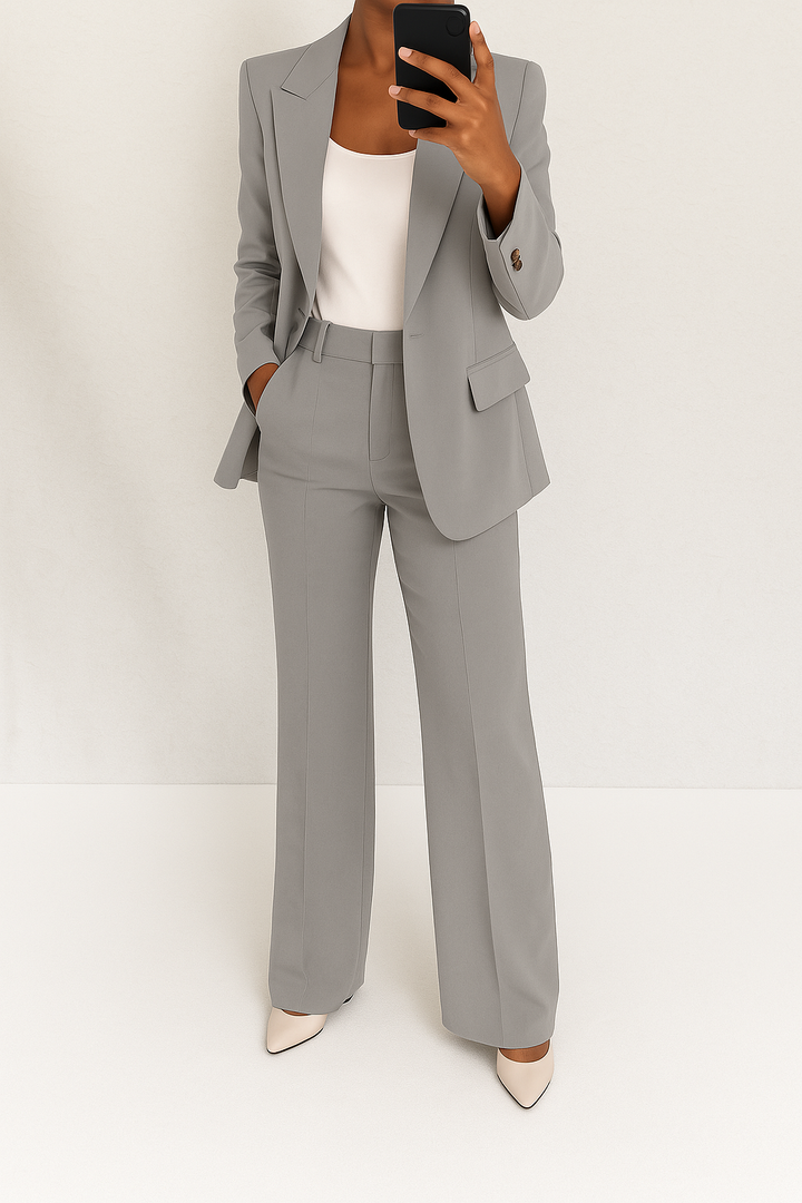 Liffey | Women's Two-Piece Trouser Suit with Notch Lapels