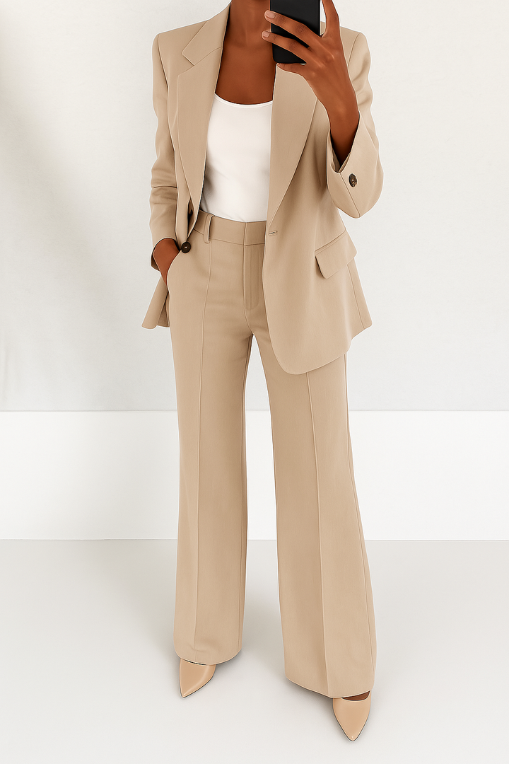 Liffey | Women's Two-Piece Trouser Suit with Notch Lapels