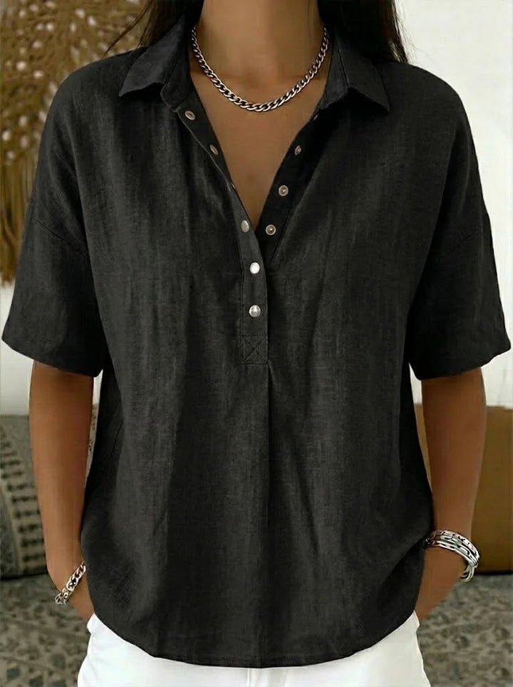 Quinley | Breathable Casual Button-Up Shirt with Classic Collar