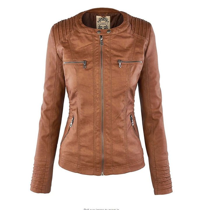 Niamh | Women's Waterproof Hooded Leather Jacket