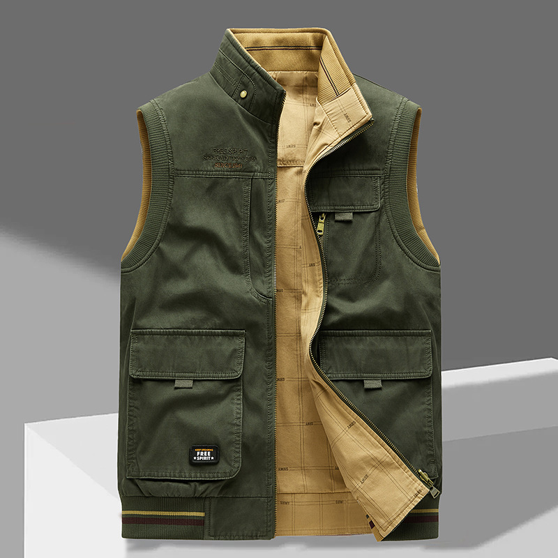 Connolly | Men's Reversible Utility Gilet with Multi-Pocket Front