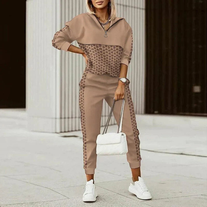 Women's Half Zip Tracksuit Set Co Ord 1